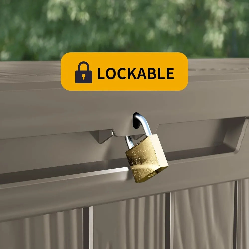 Large Waterproof Resin Deck Box for Outdoor Storage