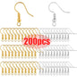 100/200pcs DIY Earring Findings Earrings Clasps Hooks Stainless Steel Hypoallergenic