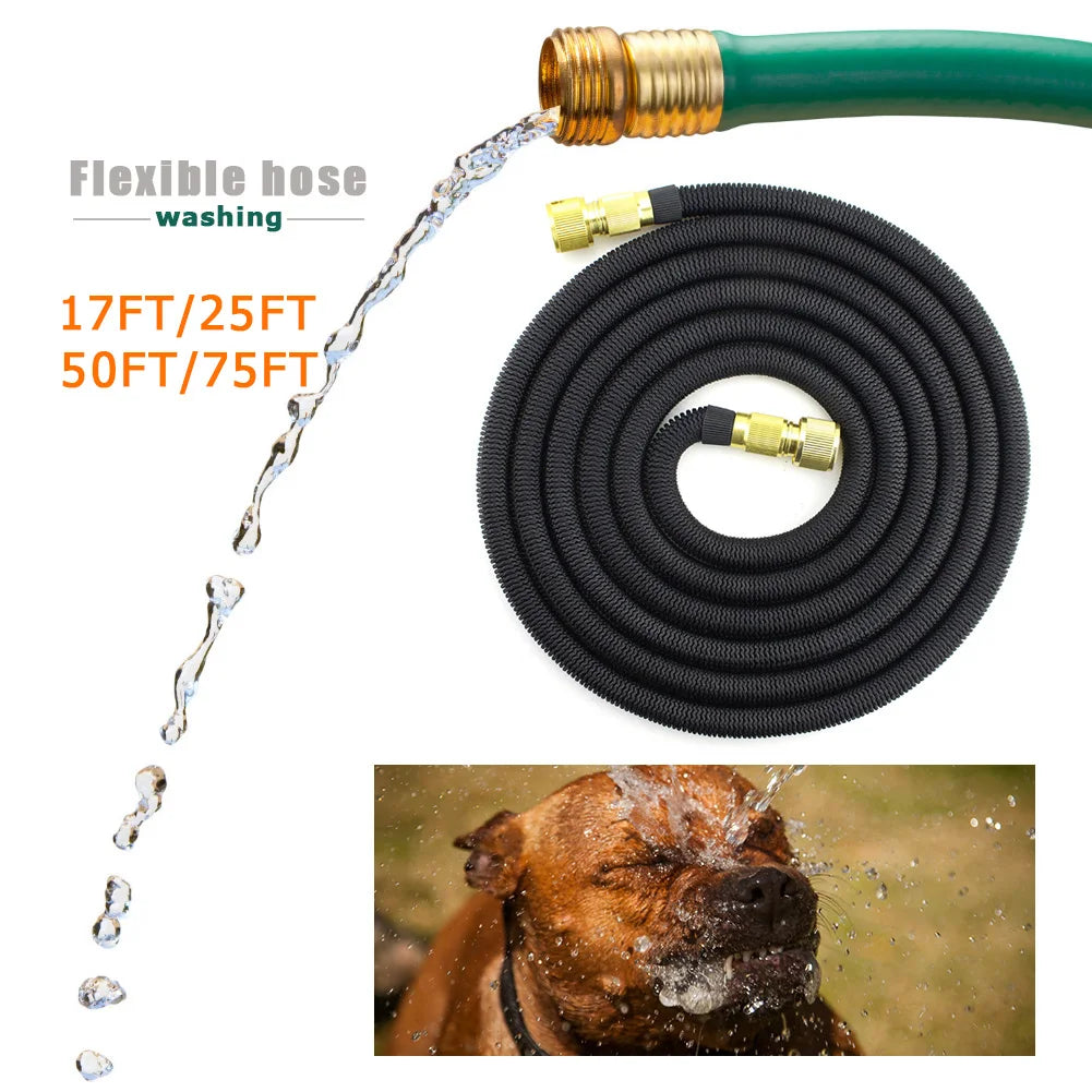 17/25/50/75FT Expandable Multifunctional Outdoor Garden Watering Hose