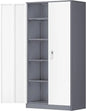 Lockable Steel Storage Cabinet with 4 Adjustable Shelves