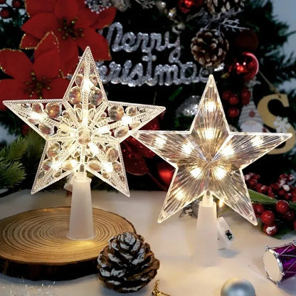 15cm Christmas Tree Decoration Stars Warm White Lights