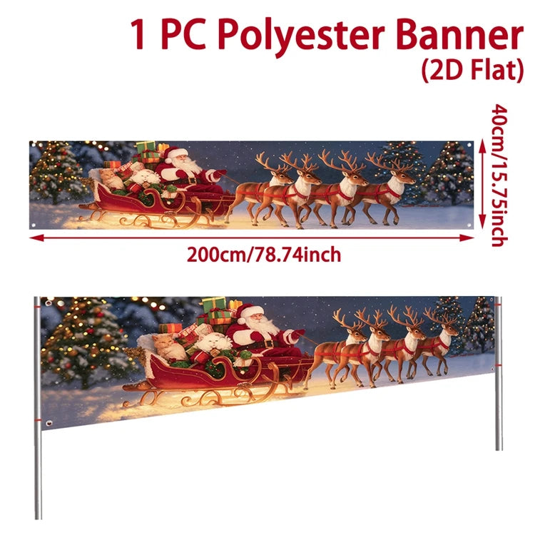 Christmas Outdoor Banner Merry Christmas Decorations