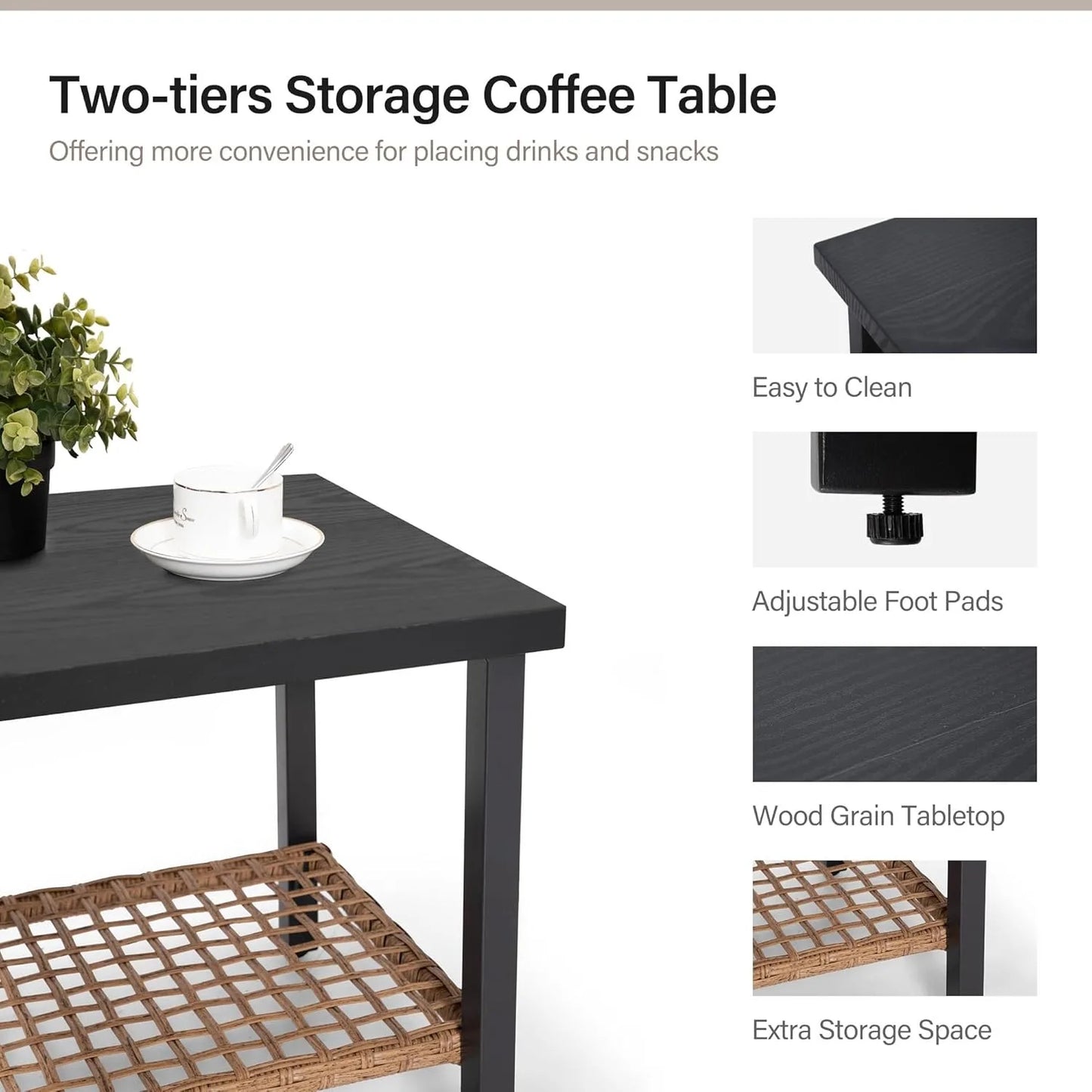 3 Pieces Rocking Bistro Set