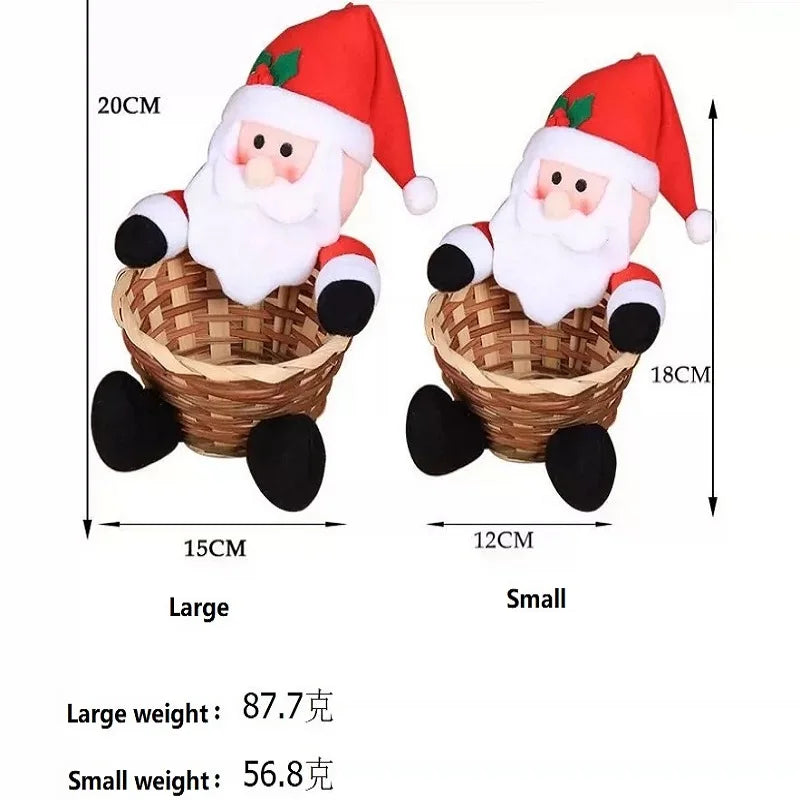 Merry Christmas Decorate Christmas Candy Storage Basket
