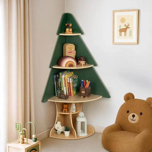 Kids Corner Book Shelf Tree with Storage