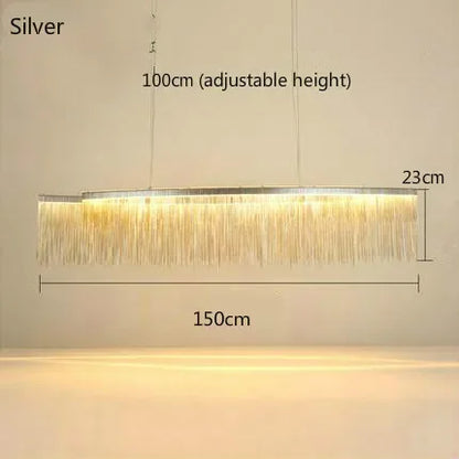 Led Ceiling Chandelier Gold Chains with Remote