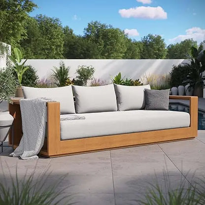 Acacia Wood Outdoor Patio Sofa i