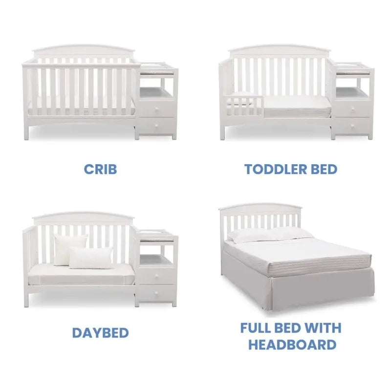 3-in-1 Convertible Crib with Changer