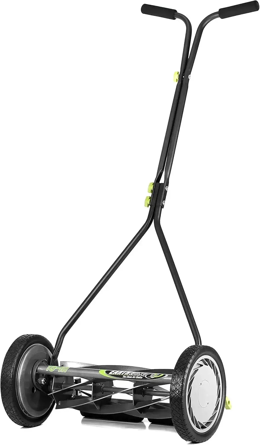 16-Inch 7-Blade Push Reel Lawn Mower, Grey