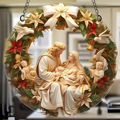 2D Saint Mary Pendant Christmas Gift Christmas Ornament Acrylic Car Pendant Prayer Pendant for Home Garden Decor Christmas Decor