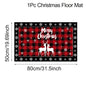 Christmas Kitchen Floor Mats, Plaid Pattern