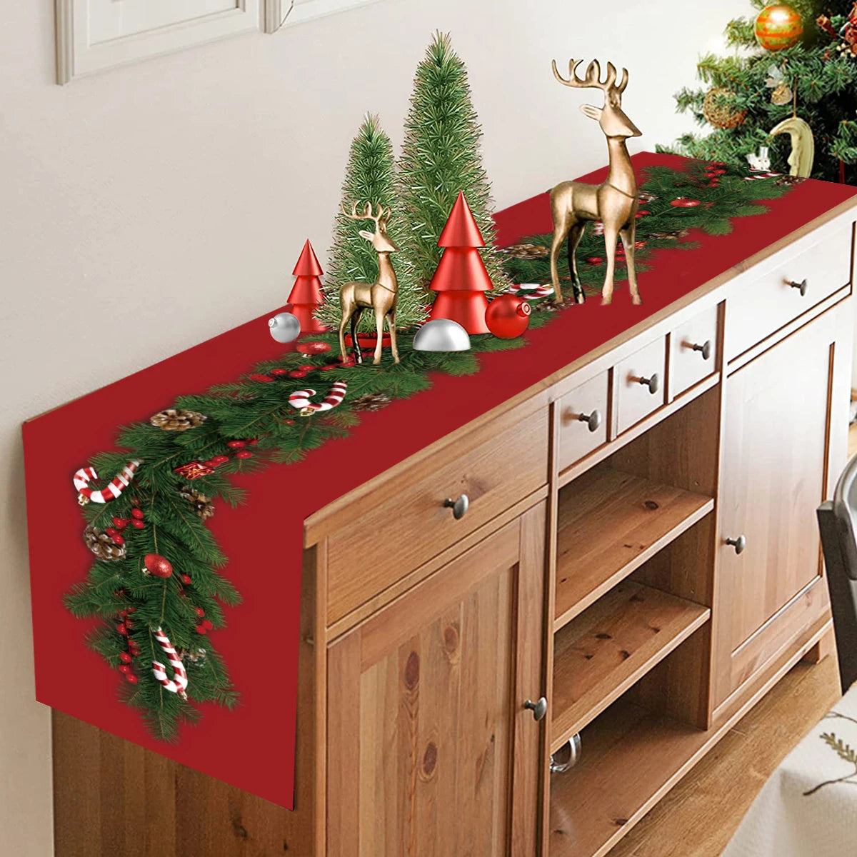 Christmas Table Runner Merry Christmas Decoration