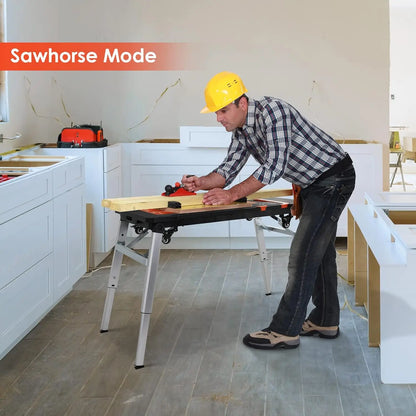 Multifunctional Folding Work Table, 7 in 1 Work Benches for Garage