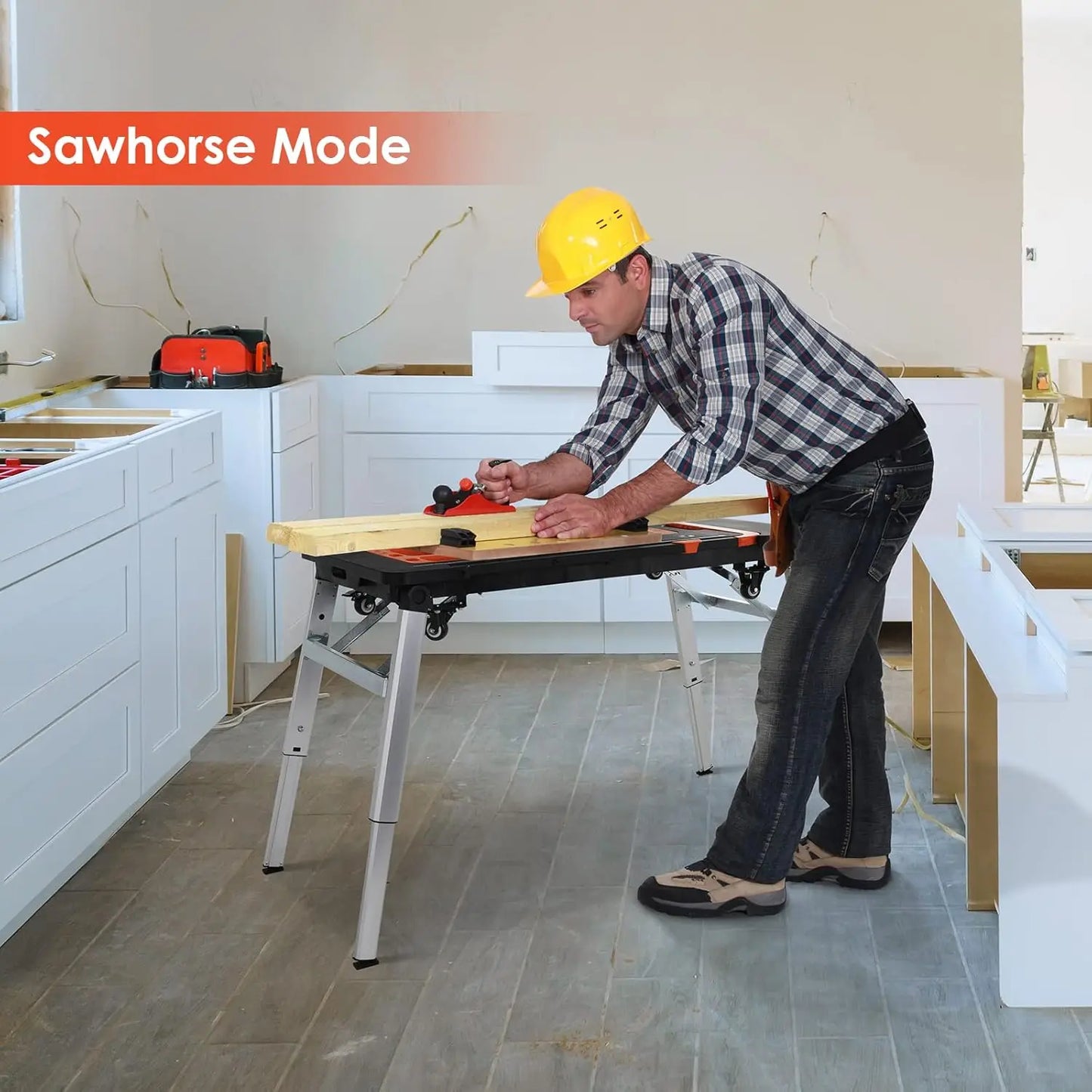 Multifunctional Folding Work Table, 7 in 1 Work Benches for Garage