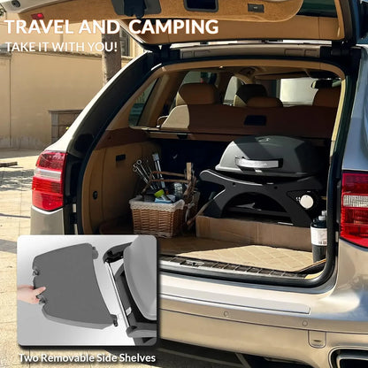 Propane Gas Grill, Portable Tabletop Barbecue Grill with Cart