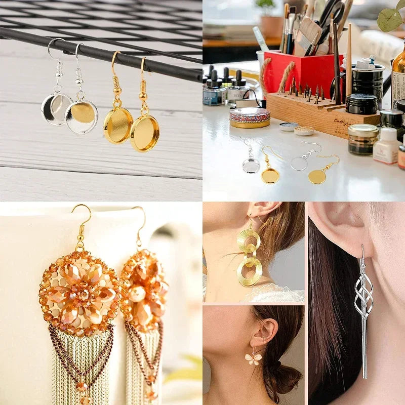 100/200pcs DIY Earring Findings Earrings Clasps Hooks Stainless Steel Hypoallergenic