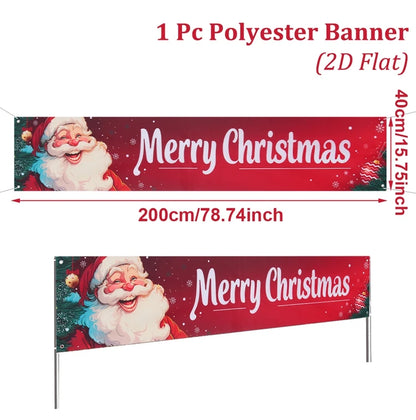 Christmas Outdoor Banner Merry Christmas Decorations