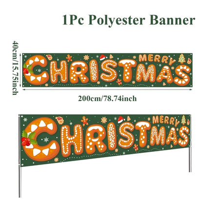 Christmas Outdoor Banner Merry Christmas Decorations
