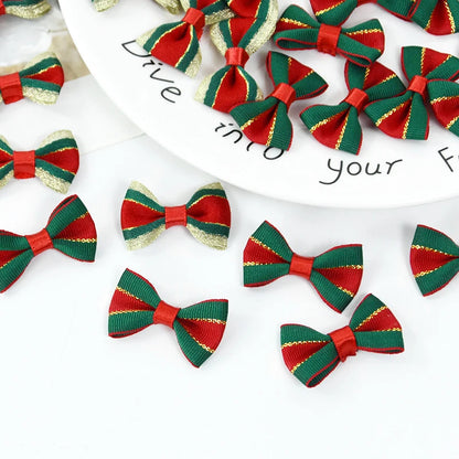 30pc Christmas Satin Ribbon Bows Handmade