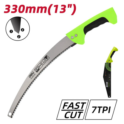 13in 330mm Curved Hand Saw Green