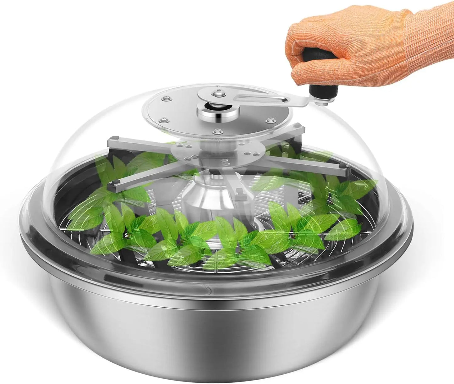 16 in Bud Bowl Trimmer with Switchable Stainless Steel Blades