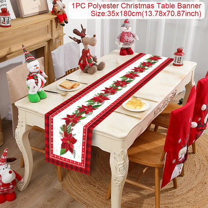Christmas Table Runner Merry Christmas Decoration
