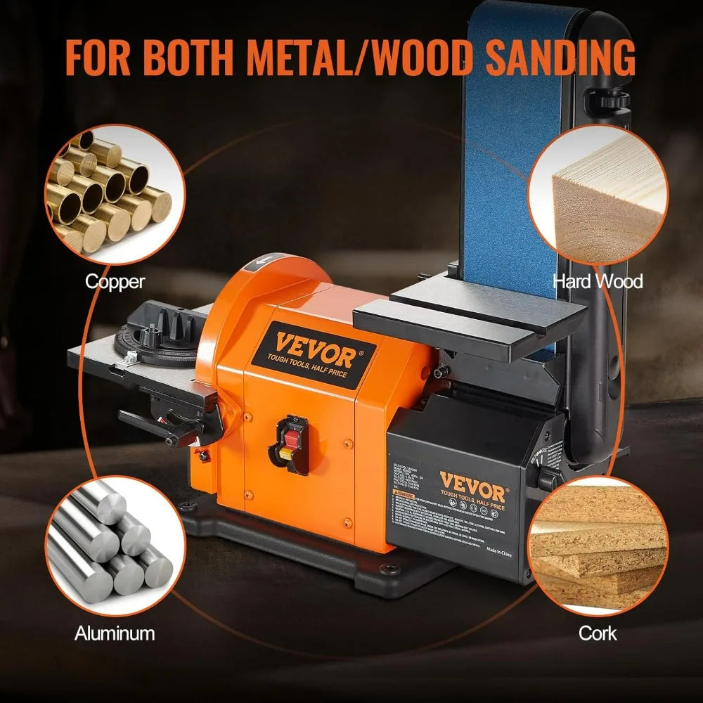 8-Disc and 4x36-Inch Belt Sander with 5A Induction Motor