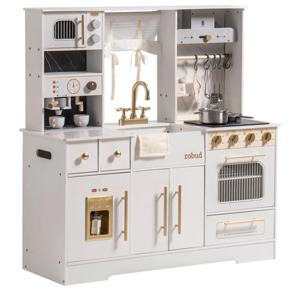 Play Kitchen Wooden with Wash basin Cookware Accessories