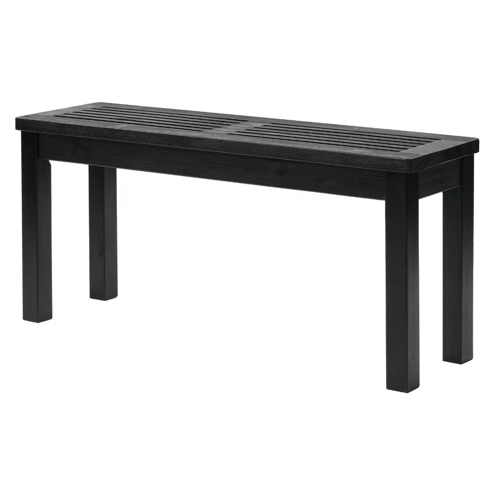 40in Outdoor Wooden Porch Bench Garden Furniture for Backyard Park Seat