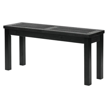 40in Outdoor Wooden Porch Bench Garden Furniture for Backyard Park Seat