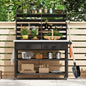 Heavy-Duty 64 Outdoor Potting Bench with Lockable Wheels