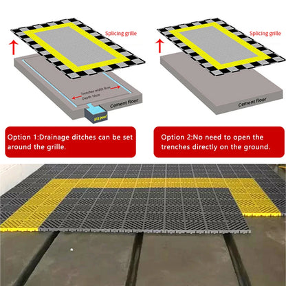 25PCS 1.8cm Thickness Garage Floor Mats