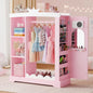 Kids Armoire with Jewelry Cabinet, Mirror & Shelves