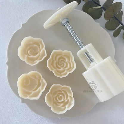4Pcs/Set Rose Shape Mold