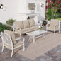 4 Piece Metal Outdoor Patio Furniture Set