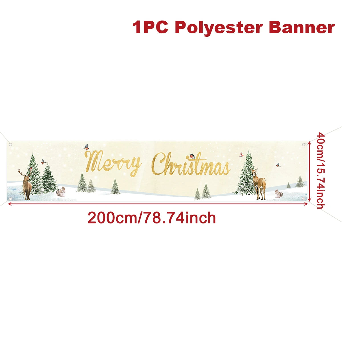 Christmas Outdoor Banner Merry Christmas Decorations