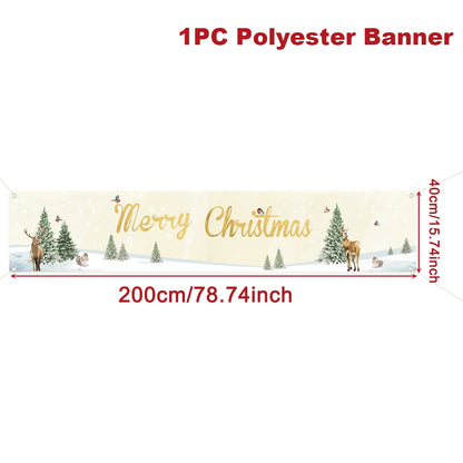 Christmas Outdoor Banner Merry Christmas Decorations