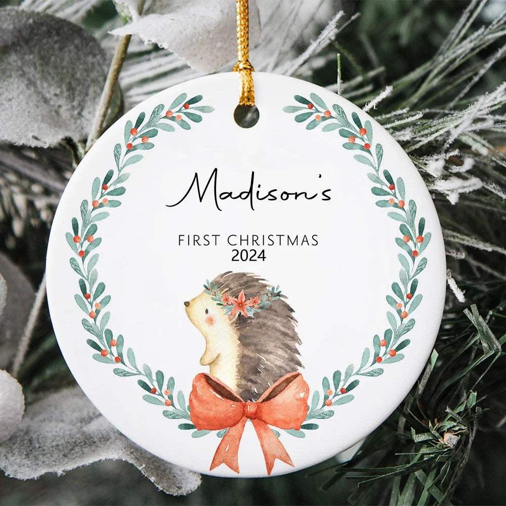 First Christmas Baby Ornament Gift Personalized