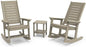 Outdoor Rocking Chair Set | 3-Piece  2 Rocking Chairs with 1 Side Table