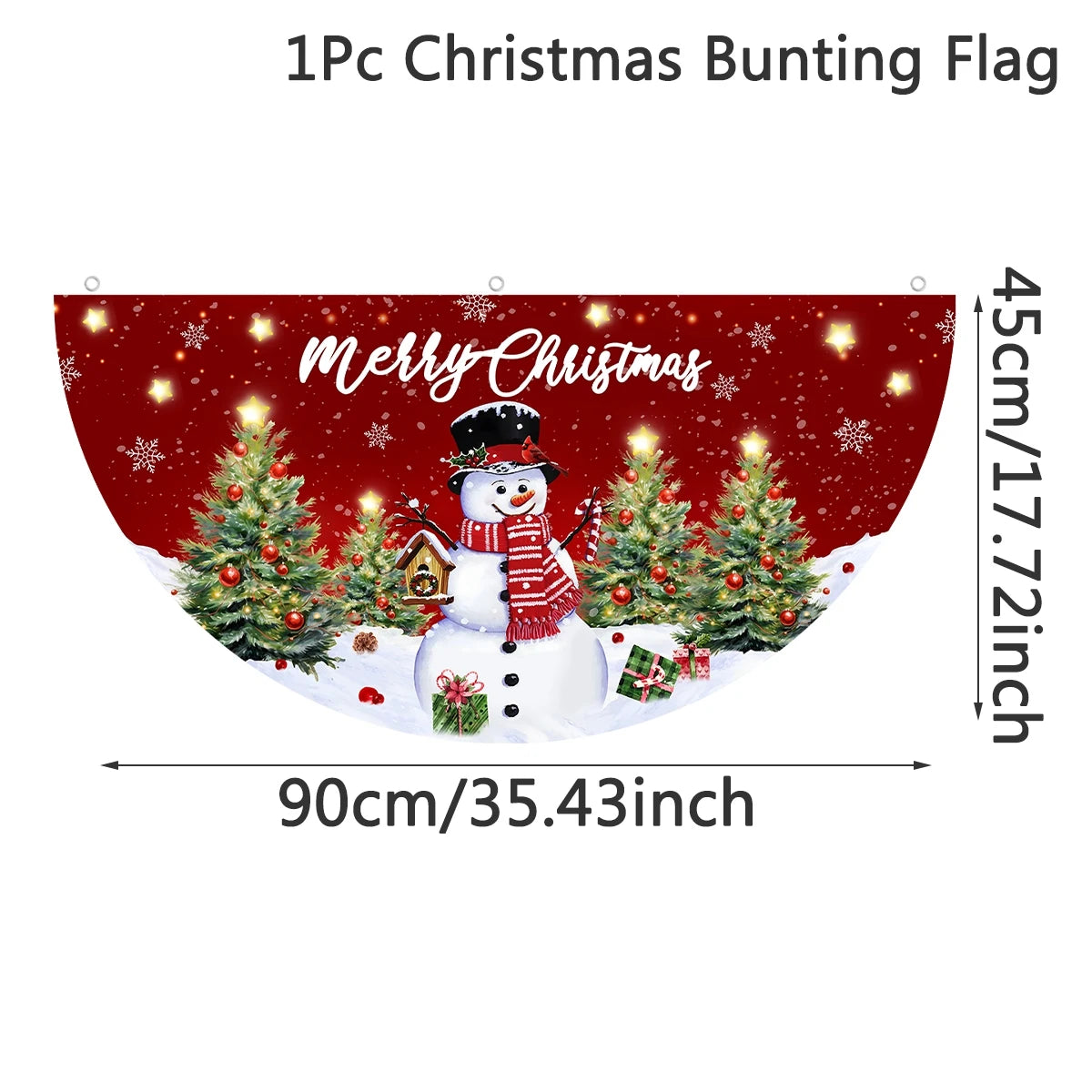 Christmas Outdoor Fan-shaped Flag Banner