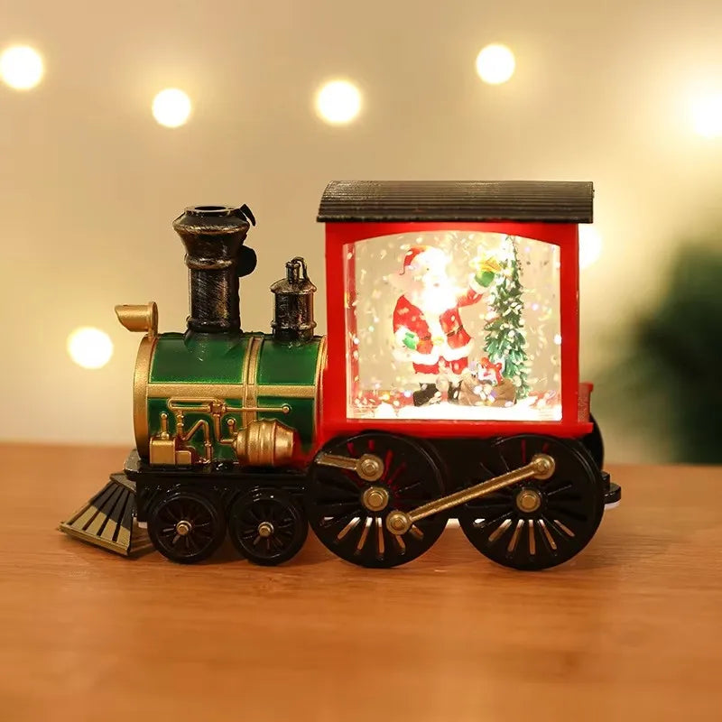 Santa Claus, Snowman, Music Box, Train, Crystal Ball Ornaments