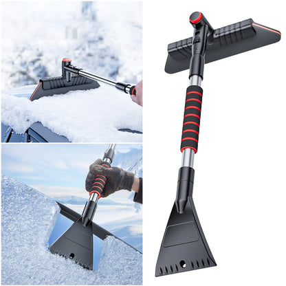 2 In 1 Car Snow Shovel Ergonomic Handle Retractable Snow Remover