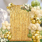 1Panel-4ftx8ft Gold Big Sequin Backdrop Curtains, Shimmer Payette Sequin Backdrop Curtain Panels for Wedding Party Christmas Dec