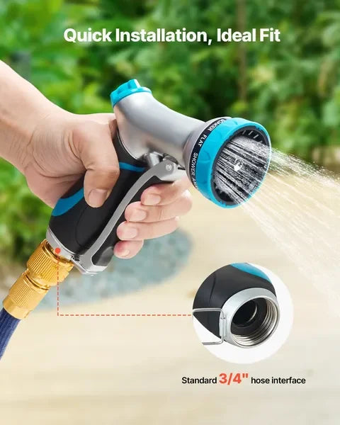 Hose Nozzle 10 Spray Patterns Garden