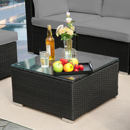 8 Piece Outdoor Sectional Sofa PE Rattan Wicker