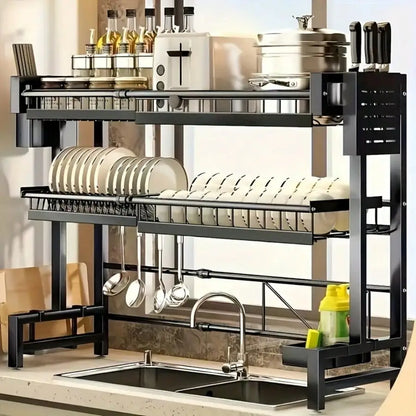 1pc Countertop Dish Storage Drainage Rack