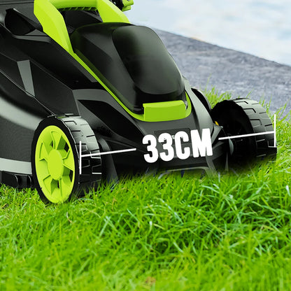 13" Electric Lawn Mower, 2-in-1 Lightweight Cordless Lawn Mower  with 21V 4.0Ah Battery and Charger