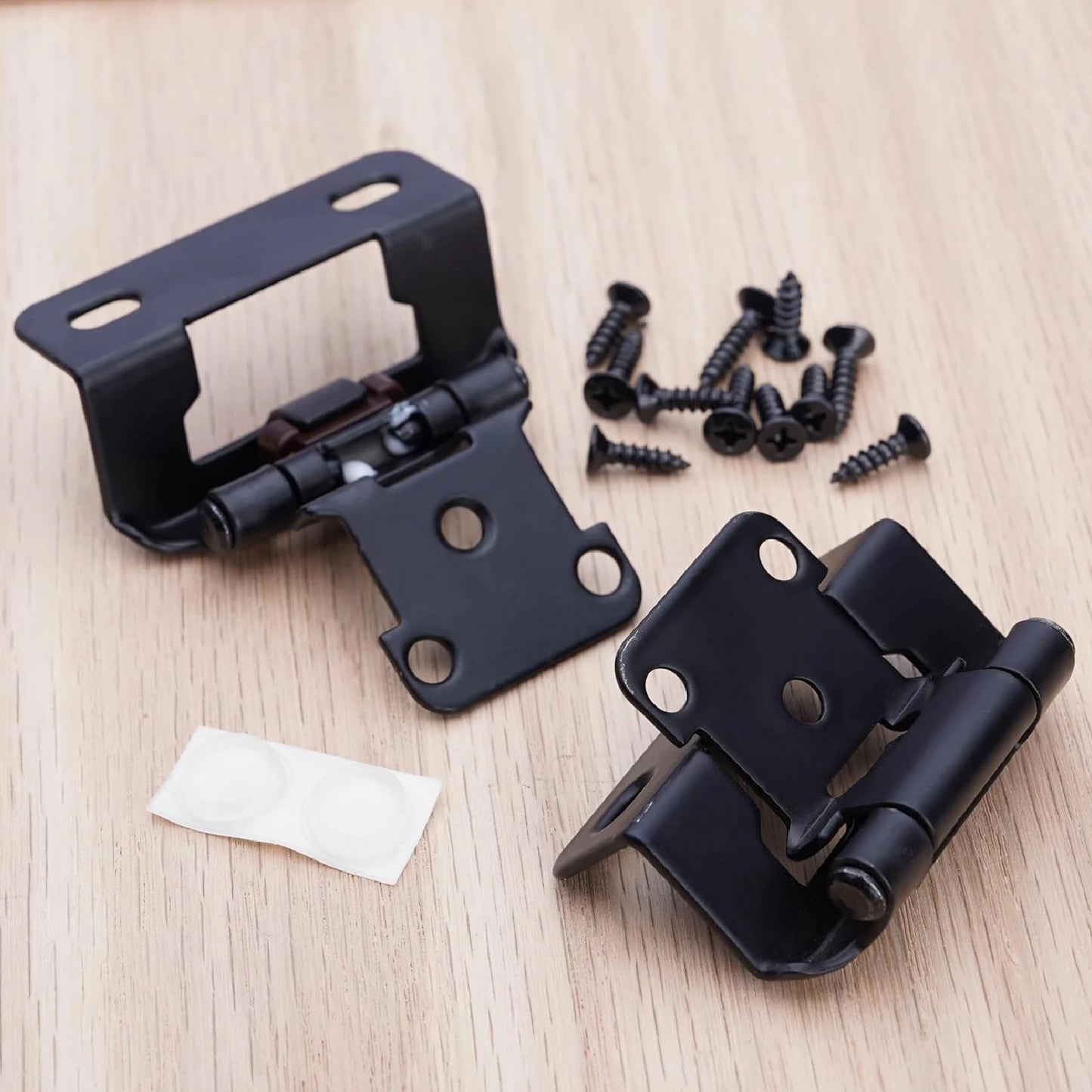 1/2" Cabinet Hinges 10PCS Hidden Sprung  Matte Black