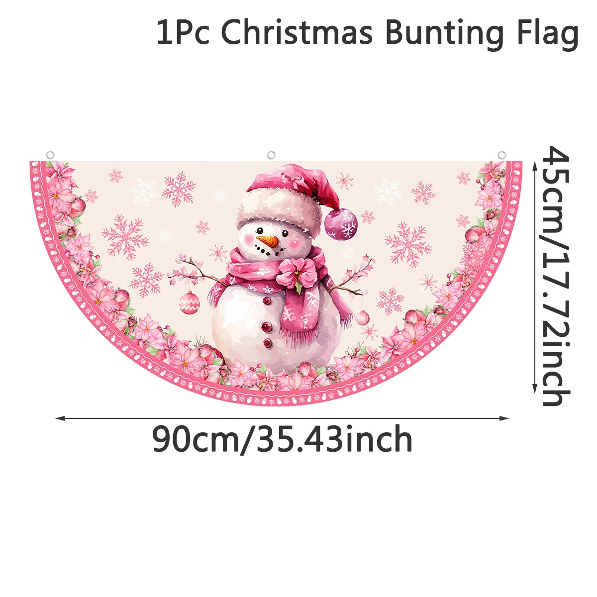 Christmas Outdoor Fan-shaped Flag Banner