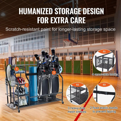 Golf Storage Garage Organizer and Other Sports Equipment